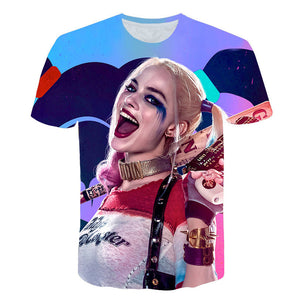 T Shirt Suicide Squad Womens Mens Harley Quinn The Joker T Shirts Man 3D T Shirt Black Red Short Sleeve Clothes streetwear